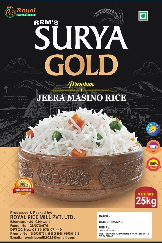Surya Gold Premium Jeera Masino Rice pack